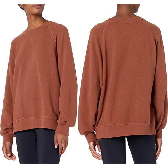 Bandier x Sincerely Jules The Juniper Crew Neck Sweatshirt Sunbaked Size 3X - Picture 2 of 6